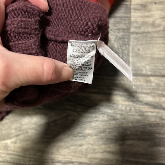 Ann Taylor Wool Blend Turtleneck Sweater Womens Colorblock Pink Red XXL - Picture 7 of 8